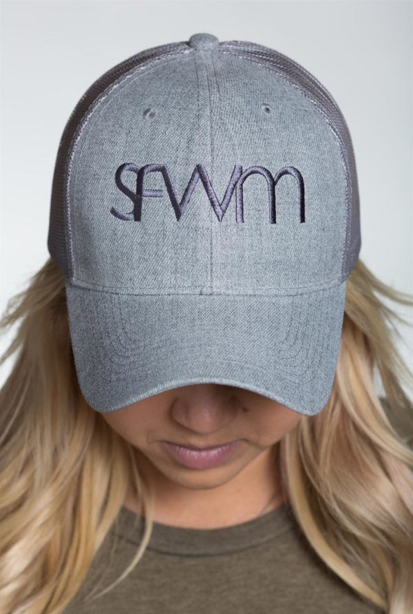Women's Gray Mesh Baseball Cap