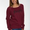 KaLex Line Women's Sponge Fleece Wide Neck Shirt - Image 2